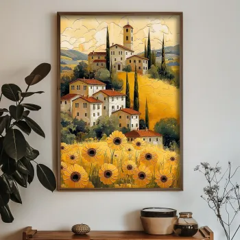 Tablou decorativ, GE172-L, Lemn, Multicolor imagine