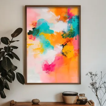 Tablou decorativ, GE175-L, Lemn, Multicolor imagine