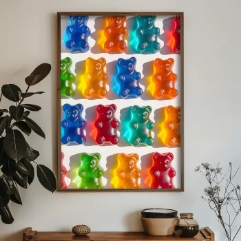 Tablou decorativ, GE247-L, Lemn, Multicolor imagine