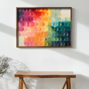 Tablou decorativ, GE249-L, Lemn, Multicolor imagine
