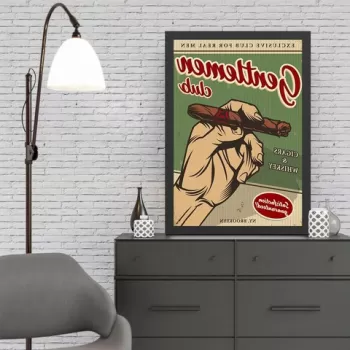 Tablou decorativ, Gentlemen Club 2 (55 x 75), MDF , Polistiren, Multicolor imagine