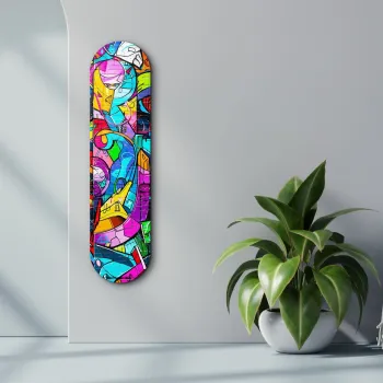 Tablou decorativ, Graffiti Abstract, Dimensiune: 20 x 80 cm, Multicolor imagine