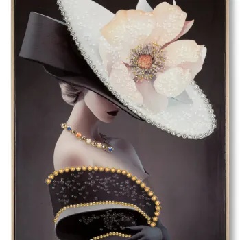 Tablou decorativ Hat-B, Mauro Ferretti, 62x92 cm, metal/lemn de brad/canvas, multicolor imagine