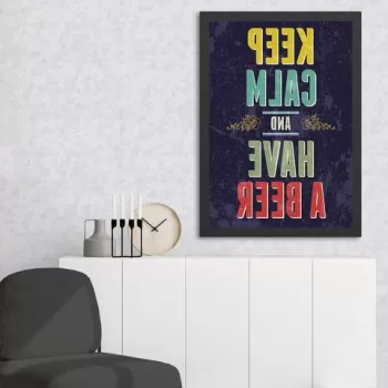 Tablou decorativ, Have Beer (35 x 45), MDF , Polistiren, Multicolor imagine