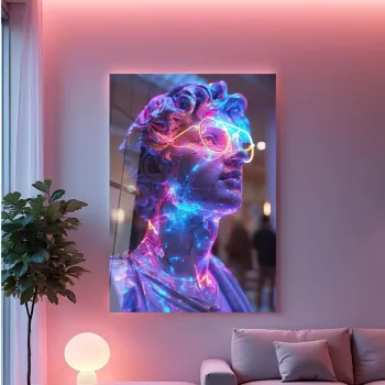 Tablou decorativ, Hhlneon0016, 70 x 100 cm, Multicolor imagine