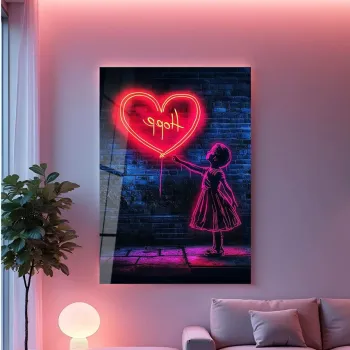 Tablou decorativ, Hhlneon0030, 70 x 100 cm, Multicolor imagine