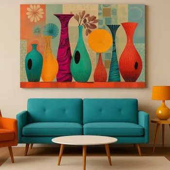 Tablou decorativ, Hm_Cnvs26-12-70x100, Cadru: 100% lemn (Grosime: 2 x 3 cm), Multicolor imagine