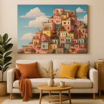 Tablou decorativ, Hm_Cnvs26-27-70x100, Cadru: 100% lemn (Grosime: 2 x 3 cm), Multicolor imagine