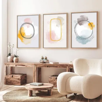 Tablou decorativ, Huhu125, MDF, Lemn masiv (Grosime: 2,5 cm, Multicolor imagine