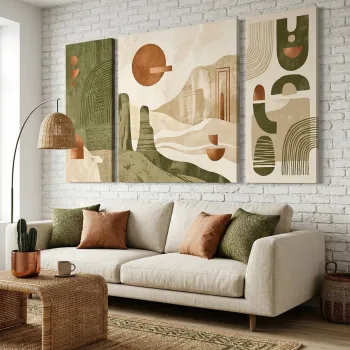 Tablou decorativ, Huhu2102, PANZA, Dimensiune: 90 x 90 cm (1 bucata), Multicolor imagine