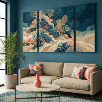 Tablou decorativ, Huhu2104, PANZA, Dimensiune: 90 x 90 cm (1 bucata), Multicolor imagine