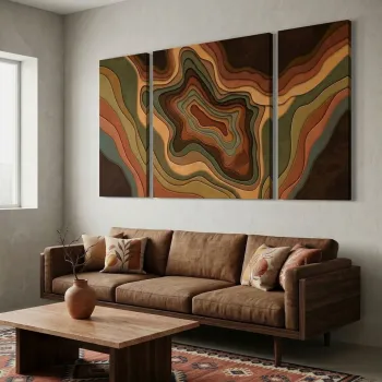 Tablou decorativ, Huhu2106, PANZA, Dimensiune: 90 x 90 cm (1 bucata), Multicolor imagine