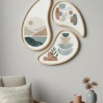 Tablou decorativ, Huhu3129, MDF, Cadru: 100% placaj de mesteacan (Grosime: 1,3 cm, Multicolor imagine