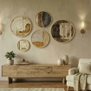 Tablou decorativ, Huhu866, MDF, Lemn masiv (Grosime: 1,5 cm, Multicolor imagine