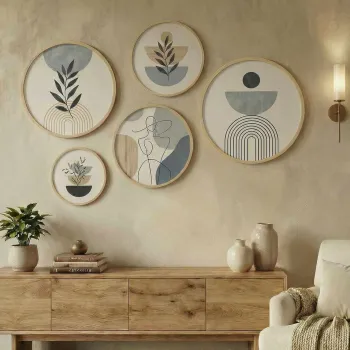 Tablou decorativ, Huhu870, MDF, Lemn masiv (Grosime: 1,5 cm, Multicolor imagine