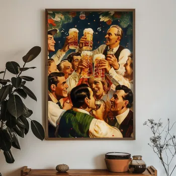Tablou decorativ, HUM072, Cadru: 100% MOLID, Multicolor imagine