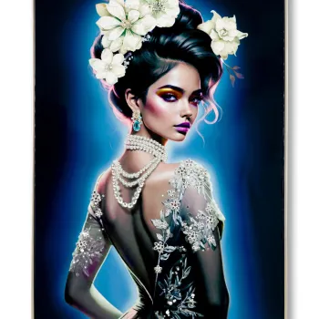 Tablou decorativ Isabel -B, Mauro Ferretti, 72x102 cm, lemn de pin/canvas pictat si lacuit, multicolor imagine