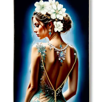 Tablou decorativ Isabel -H, Mauro Ferretti, 72x102 cm, lemn de pin/canvas pictat si lacuit, multicolor imagine