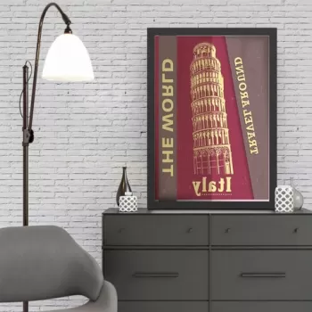 Tablou decorativ, Italy 2 (40 x 55), MDF , Polistiren, Multicolor imagine