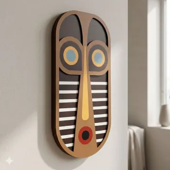 Tablou decorativ, Jambo, MDF, Dimensiuni: 33 x 68 cm, Multicolor imagine