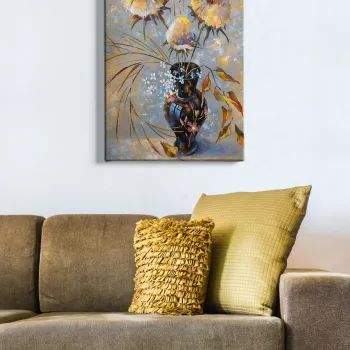 Tablou decorativ, Kanvas Tablo (50 x 70), Cadru: 100% LEMN (grosime: 3 cm), Multicolor imagine
