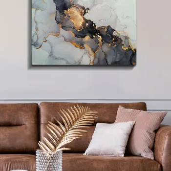 Tablou decorativ, Kanvas Tablo (50 x 70), Cadru: 100% LEMN (grosime: 3 cm), Multicolor imagine