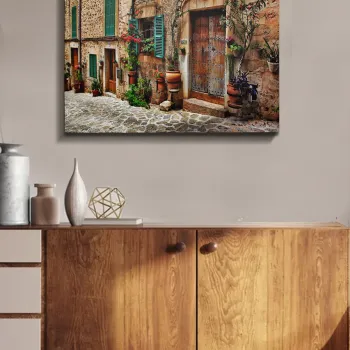 Tablou decorativ, Kanvas Tablo (50 x 70), Cadru: 100% LEMN (grosime: 3 cm), Multicolor imagine