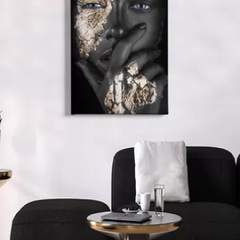 Tablou decorativ, Kanvas Tablo (50 x 70), Canvas, Lemn, Multicolor imagine