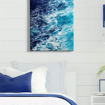 Tablou decorativ, Kanvas Tablo (50 x 70), Canvas, Lemn, Multicolor imagine