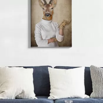 Tablou decorativ, Kanvas Tablo (50 x 70), Canvas, Lemn, Multicolor imagine