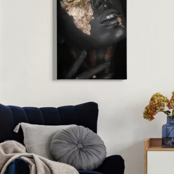 Tablou decorativ, Kanvas Tablo (50 x 70), Canvas, Lemn, Multicolor imagine