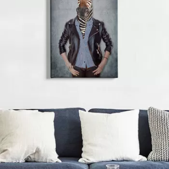 Tablou decorativ, Kanvas Tablo (50 x 70), Canvas, Lemn, Multicolor imagine