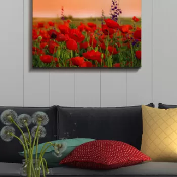 Tablou decorativ, Kanvas Tablo (50 x 70), Canvas, Lemn, Multicolor imagine