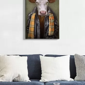 Tablou decorativ, Kanvas Tablo (50 x 70), Canvas, Lemn, Multicolor imagine