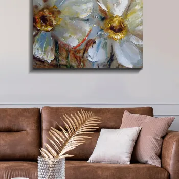Tablou decorativ, Kanvas Tablo (50 x 70), PANZA, Lemn (Grosime: 3 cm, Multicolor imagine