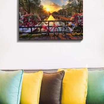 Tablou decorativ, Kanvas Tablo (50 x 70), PANZA, Lemn (Grosime: 3 cm, Multicolor imagine