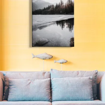 Tablou decorativ, Kanvas Tablo (50 x 70), PANZA, Lemn (Grosime: 3 cm, Multicolor imagine