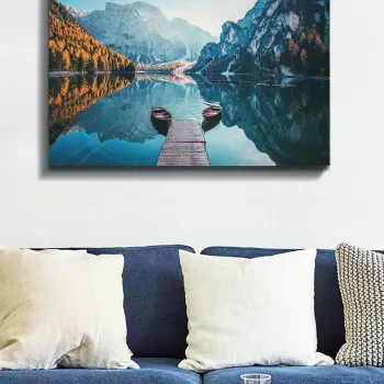 Tablou decorativ, Kanvas Tablo (70 x 100), Cadru: 100% LEMN (grosime: 3 cm), Multicolor imagine