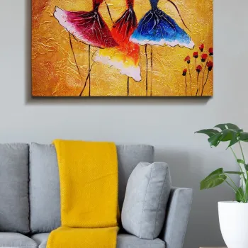 Tablou decorativ, Kanvas Tablo (70 x 100), Cadru: 100% LEMN (grosime: 3 cm), Multicolor imagine
