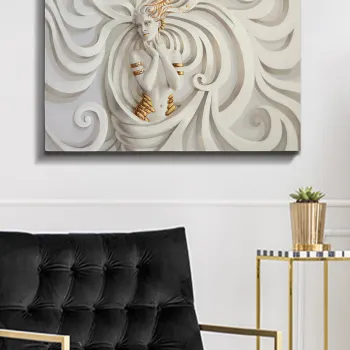 Tablou decorativ, Kanvas Tablo (70 x 100), Cadru: 100% LEMN (grosime: 3 cm), Multicolor imagine