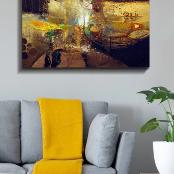 Tablou decorativ, Kanvas Tablo (70 x 100), Cadru: 100% LEMN (grosime: 3 cm), Multicolor imagine