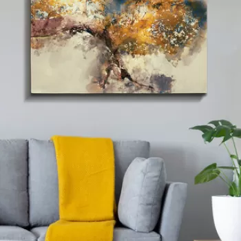 Tablou decorativ, Kanvas Tablo (70 x 100), Canvas, Lemn, Multicolor imagine