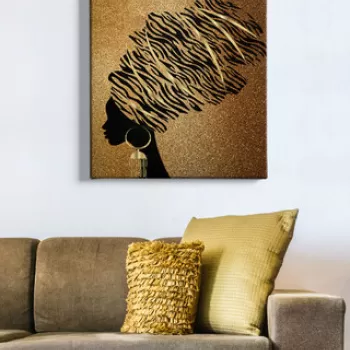 Tablou decorativ, Kanvas Tablo (70 x 100), Canvas, Lemn, Multicolor imagine