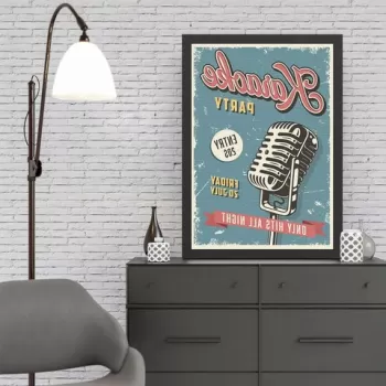 Tablou decorativ, Karaoke Party (40 x 55), MDF , Polistiren, Multicolor imagine