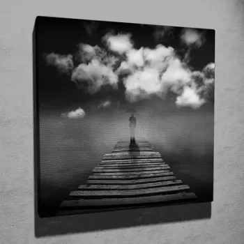 Tablou decorativ, KC058, Canvas, Dimensiune: 45 x 45 cm, Multicolor imagine