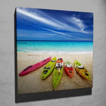 Tablou decorativ, KC064, Canvas, Dimensiune: 45 x 45 cm, Multicolor imagine
