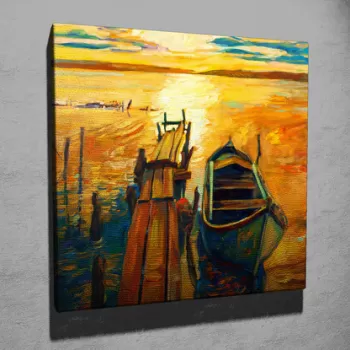 Tablou decorativ, KC066, Canvas, Dimensiune: 45 x 45 cm, Multicolor imagine