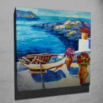 Tablou decorativ, KC068, Canvas, Dimensiune: 45 x 45 cm, Multicolor imagine