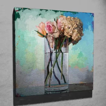 Tablou decorativ, KC092, Canvas, Dimensiune: 45 x 45 cm, Multicolor imagine