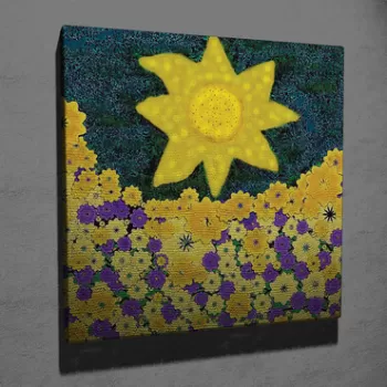Tablou decorativ, KC102, Canvas, Dimensiune: 45 x 45 cm, Multicolor imagine